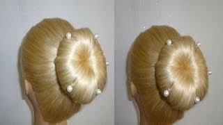 Dutt Frisuren Dutt mit Duttkissen SCHNELL selber machen Schule AlltagDonut Hair BunPeinados [upl. by Illa]