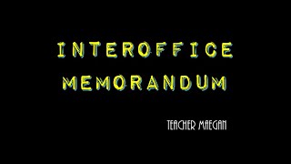 Interoffice Memo in a 5minute Discussion [upl. by Caleb]