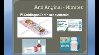 Pharmacology 601 d Nitrates Glyceryl trinitrate Isosorbide dinitrate mononitrate Adverse Reactions [upl. by Philoo]