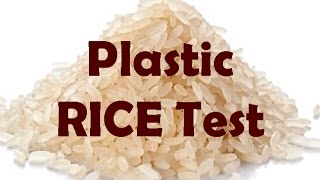 Test of plastic rice adulteration [upl. by Adnalra647]