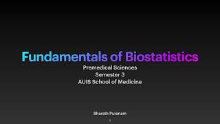 Introduction to the Course  Fundamentals of Biostatistics [upl. by Tatianas]