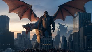 King Kong and Godzilla and Dragon New Hollywood Movie 2024 with Hindi Audio [upl. by Asiuqram]