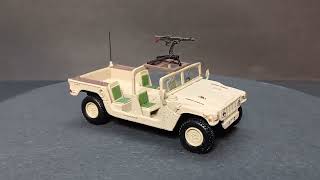 Armour die cast ready made Hummer M999 Desert Armed Cargo 172 172 scale [upl. by Dekow]