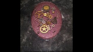 Tuto résine  realiser un pendentif steampunk [upl. by Atirak]