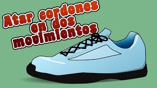 Como amarrarse los cordones en dos movimientos [upl. by Ahsinauj]