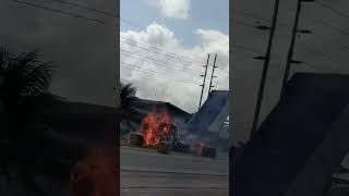 Truck Met Afval In Brand Aan De Van t Hogerhuysstraat  Suriname Today [upl. by Jann517]