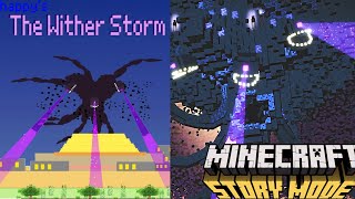 Minecraft Story Mode Wither Storm VS The Wither Storm On Scratch Comparison [upl. by Ased]