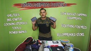 MY LOW BUDGET CAMPING EQUIPMENTS YOU NEED TO KNOW TAGALOG PILIPINO CAMPER EQUIPMENT REVEAL [upl. by Ruthe12]