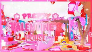 Adopt me preppy Valentines house Speed Build star [upl. by Hafital]