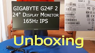 Unboxing The GIGABYTE G24F 2 24quot 165Hz IPS Display Monitor [upl. by Aicella]