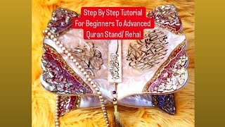 Step By Step Tutorial For Beginners Quran Rehal resin art tutorial diy rehal artist handmade [upl. by Luhe]