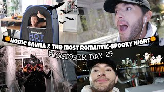 Home Sauna amp The MOST Romantic Spooky Night  Vlogtober Day 29 [upl. by Amyaj]