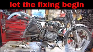 engine work on the old honda 250 trials bike [upl. by Petracca]