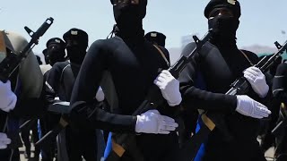 Yemens Houthi rebels hold military parade to mark 9 years since the takeover of Sanaa [upl. by Volkan328]