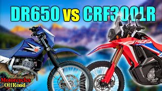 Suzuki DR650 Vs Honda CRF300L Rally review and comparison Which motorcycle is the better dual sport [upl. by Attenweiler]