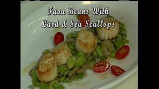 ITALIAN RED SAUCE  Fava Beans with Lard amp Sea Scallops [upl. by Schlessel]