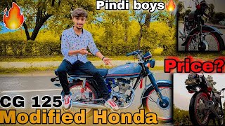 Modified Bike Honda CG 125  Cost  Accessories [upl. by Faria]