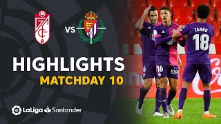 Highlights Granada CF vs Real Valladolid 13 [upl. by Nywroc706]