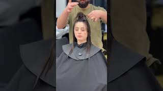 Layered Bob selfhaircutting hairsalon haircare hairtrends hairtips hairstylehorts [upl. by Schober]