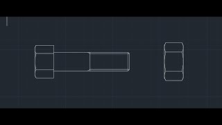 Bolt amp Nut  Autocad 2D [upl. by Ettevi]