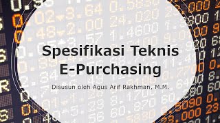 Format Spesifikasi Teknis EPurchasing [upl. by Newfeld]