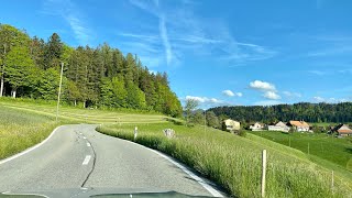 Driving in Switzerland🇨🇭  trought Gantrisch Nature Park🏔🍀 Beautiful Swiss views  🚘 [upl. by Odranoel523]