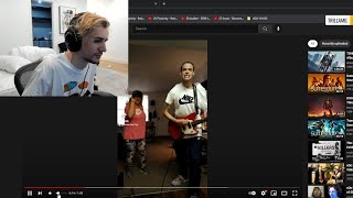 xQc Reacts to IT ARRIVED Guy Playing Guitar [upl. by Girvin977]