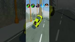 🚘CR7 vs Messi Jump Challenge ⚽️beamngdrive simulator shortsronaldo vs messi footballplayer gta [upl. by Jowett]