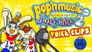 Popn Music Portable 2 Voice Clips 20th Anniversary Update [upl. by Nador853]