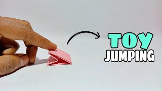 Jumping Toy  How to make paper jumping toy  paper toy origami [upl. by Fraya]