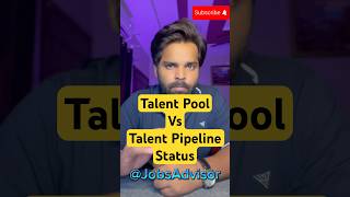 Talent Pool vs Talent Pipeline status meaning on qatar airways talentpool jobsadvisor shorts [upl. by Zuliram]