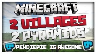 Minecraft Seeds  quotPewDiePie is awesomequot 2 Pyramids and 2 Villages  Minecraft 187  18  17 [upl. by Reger]