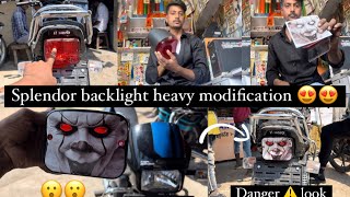 Splendor backlight heavy modification😍😍 splendor modification motorcycle [upl. by Collen]