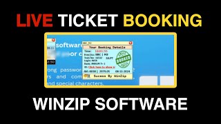 Todays Live Tatkal Ticket Booking  Winzip Software  Prime Tatkal [upl. by Lucilla]