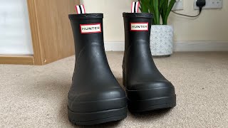 Hunter Play Short Wellington Boots Unboxing And Review [upl. by Yesnnyl]