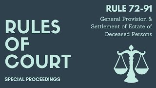 Rules of Court  Special Proceedings Rules 7291 [upl. by Zahavi]