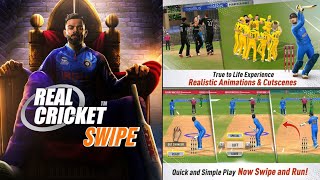 Real Cricket Swipe Released  250 Licensed Players  New Gameplay How To Download [upl. by Greenman]