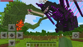 I Found IRRITANT SHIN GODZILLA vs BIOLLANTE in Minecraft Pocket Edition [upl. by Hobie722]