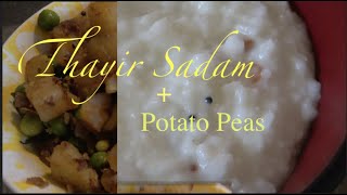 Thayir Sadam Curd Rice with Side Dish Recipe  In Tamil [upl. by Ydnas]