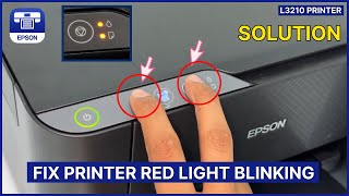 Epson L3210 Fix Printer Red Light Blinking [upl. by Aidin]