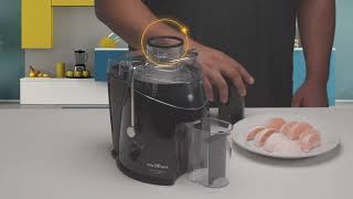 Centrifuga de Alimentos Britânia Juicer 700  Montagem dos acessórios e instruções de uso [upl. by Omarr]