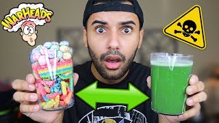 DRINKING THE SOUREST DRINK ON EARTH 20 Warhead Smoothie  Malic Acid CHALLENGE [upl. by Andrus]