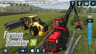 Farming simulator 25 mobile  Forestery cutting  Farming simulator 25 mobile download [upl. by Ahsenyt]