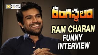 Ram Charan Funny Interview about Rangasthalam Movie  Samantha Sukumar  Filmyfocuscom [upl. by Ynohtnaleahcim]