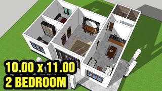 A115HOUSE MODEL DESIGN  1000 x 1100  2 BEDROOM [upl. by Notnilk319]