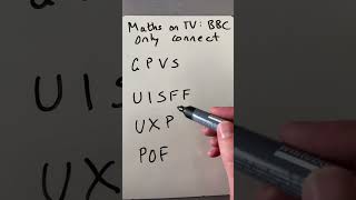 Maths on TV BBC Only connect cipher maths onlyconnect bbc [upl. by Roee]