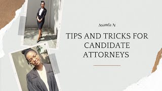 Starting Articles at a Small Law Firm Candidate Attorney tips and tricks [upl. by Gapin]