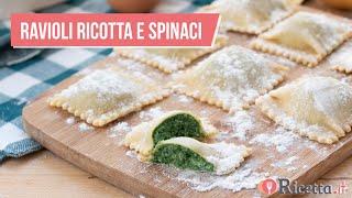 RAVIOLI RICOTTA E SPINACI facili facili  Ricettait [upl. by Woodcock]