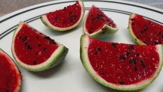 Jello gelatine watermelon slices [upl. by Alaj]