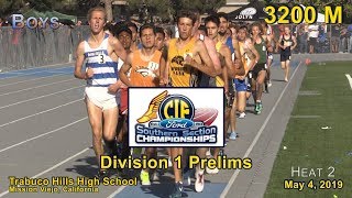 2019 TF  CIFss Prelims D1  3200 Boys Heat 2 of 2 [upl. by Deevan]